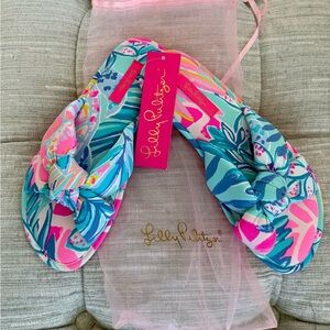 Lilly Pulitzer Tropical Print Slipper Slides